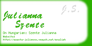 julianna szente business card